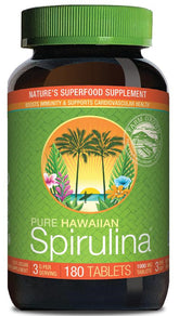 Hawaiiansk Spirulina Pacifica 1000 MG 180 tabletter CYANOTECH CO